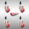 Service Caster 3 Inch 316SS Red Polyurethane Swivel 1-1/4 Inch Expanding Stem Caster Set SCC SCC-SS316EX20S314-PPUB-RED-114-4 - alternate 2